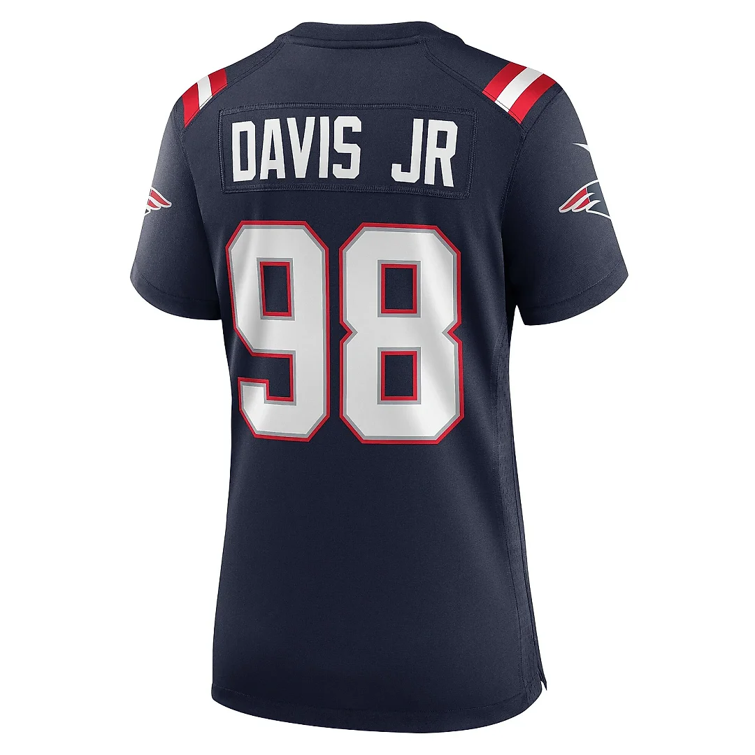 Zennovawear Women's New England Patriots Carl Davis Jr. Navy Game Player Jersey