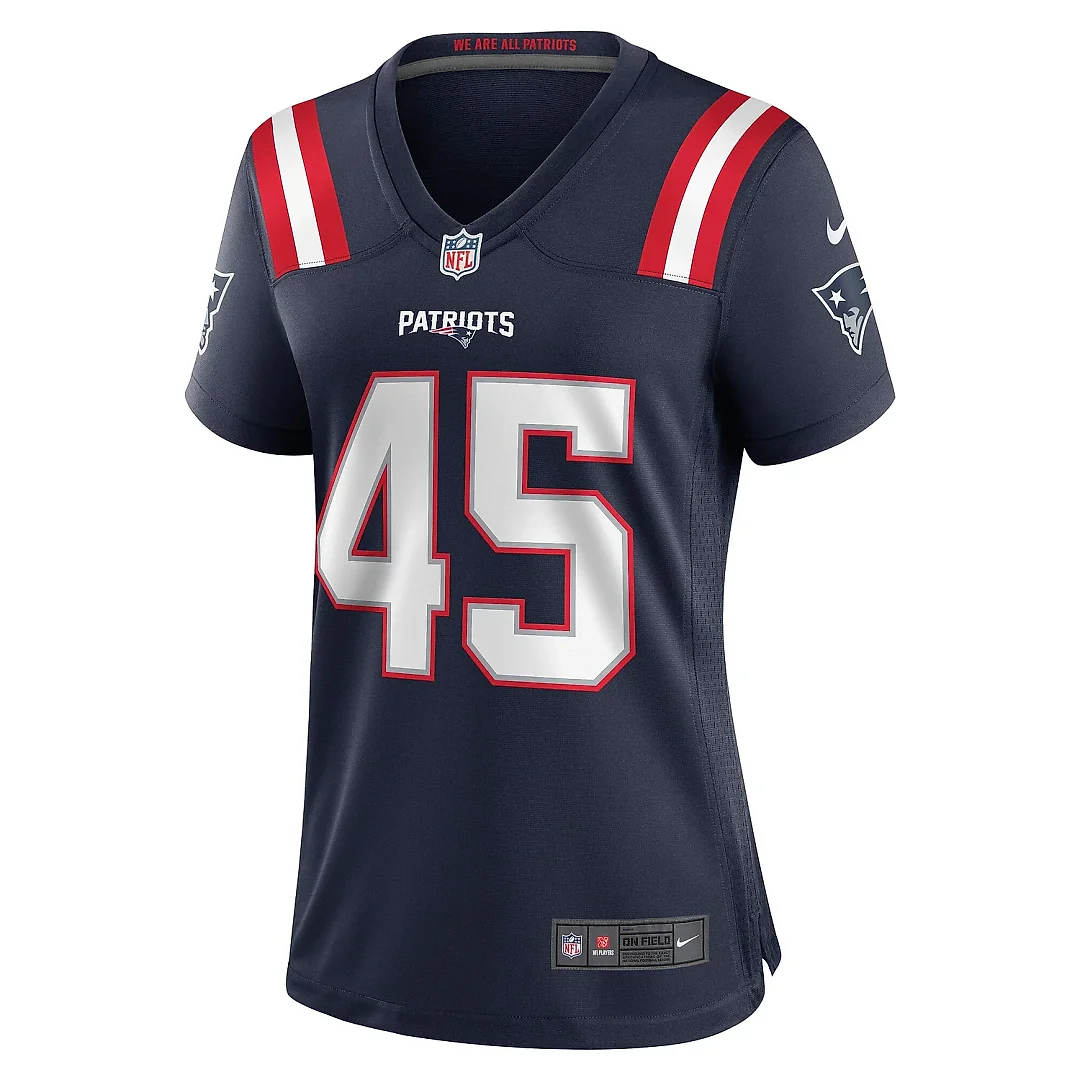 Zennovawear Women's New England Patriots Chris Board Navy Game Player Jersey