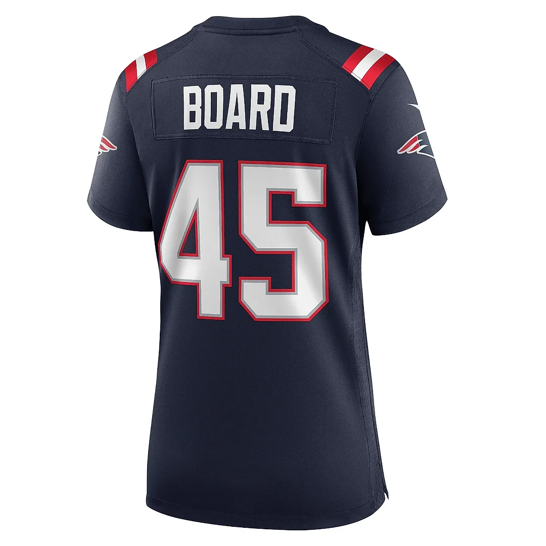Zennovawear Women's New England Patriots Chris Board Navy Game Player Jersey