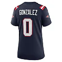 Zennovawear Women's New England Patriots Christian Gonzalez Navy Team Game Jersey