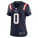 Zennovawear Women's New England Patriots Christian Gonzalez Navy Team Game Jersey
