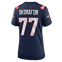 Zennovawear Women's New England Patriots Chukwuma Okorafor Navy Game Jersey