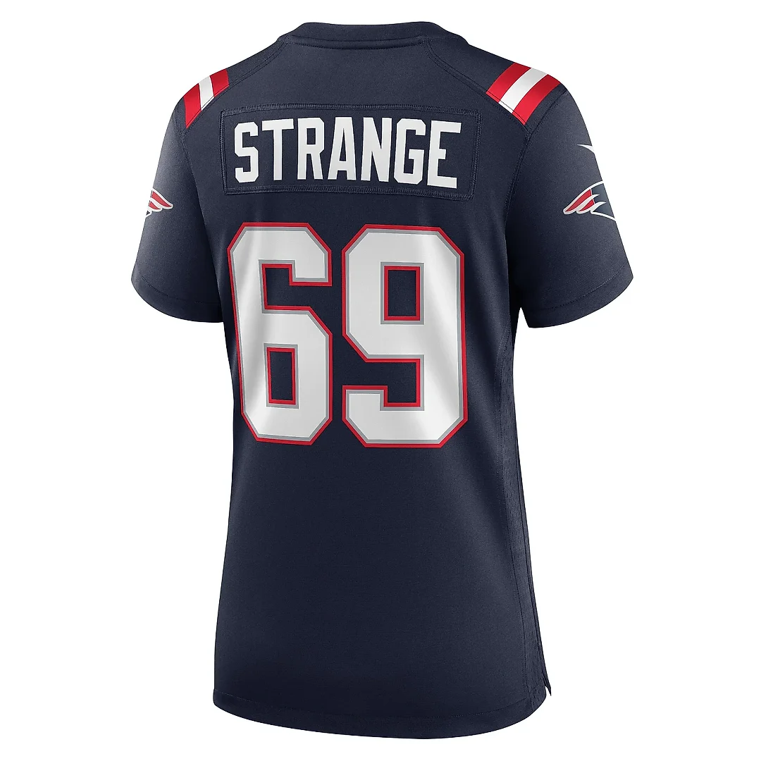 Zennovawear Women's New England Patriots Cole Strange Navy Game Player Jersey