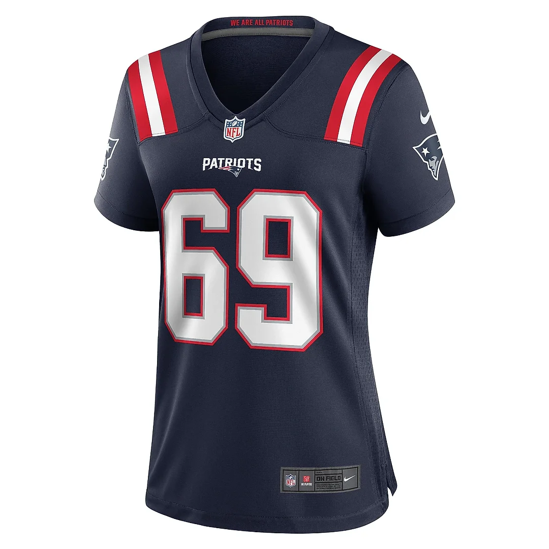 Zennovawear Women's New England Patriots Cole Strange Navy Game Player Jersey