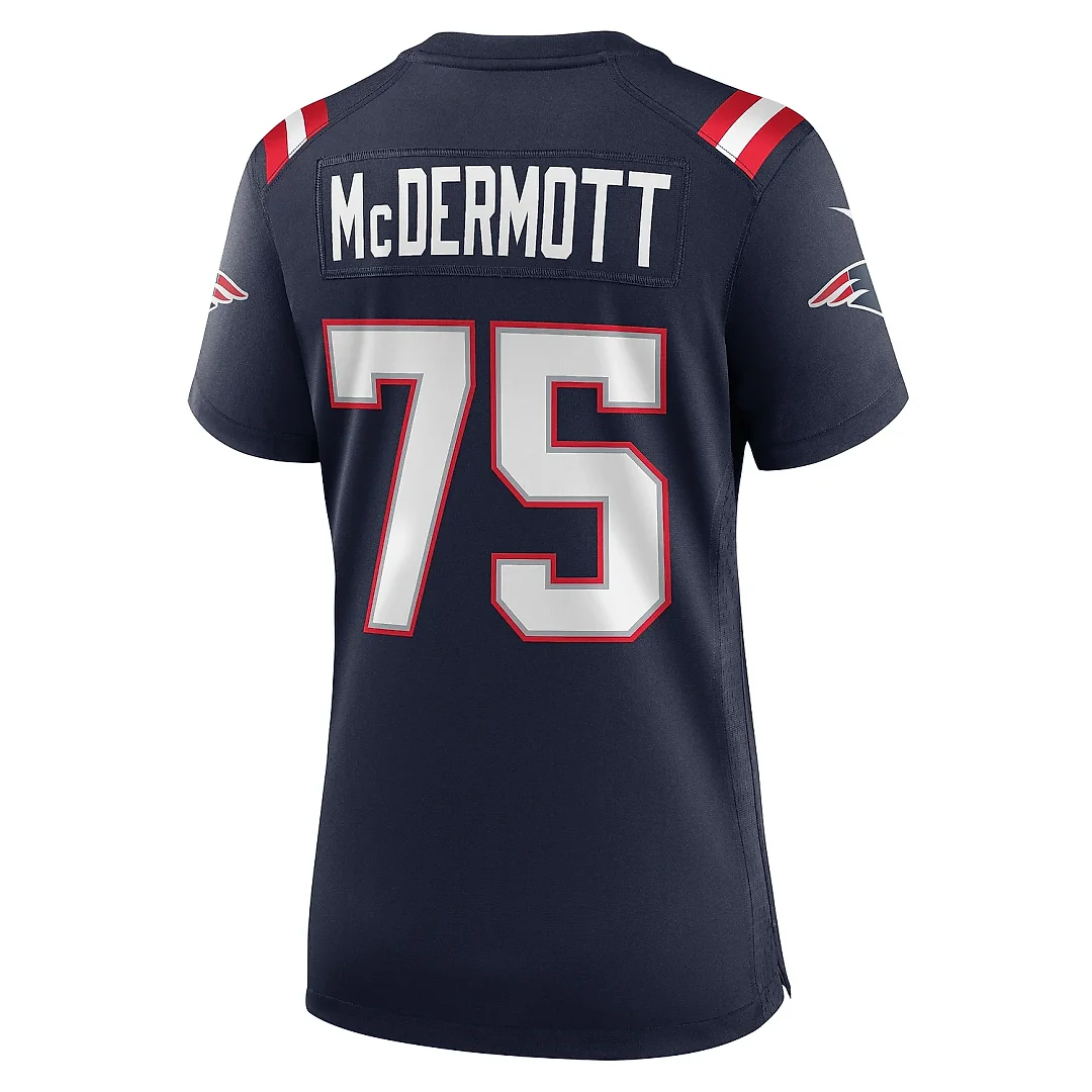 Zennovawear Women's New England Patriots Conor McDermott Navy Home Game Player Jersey