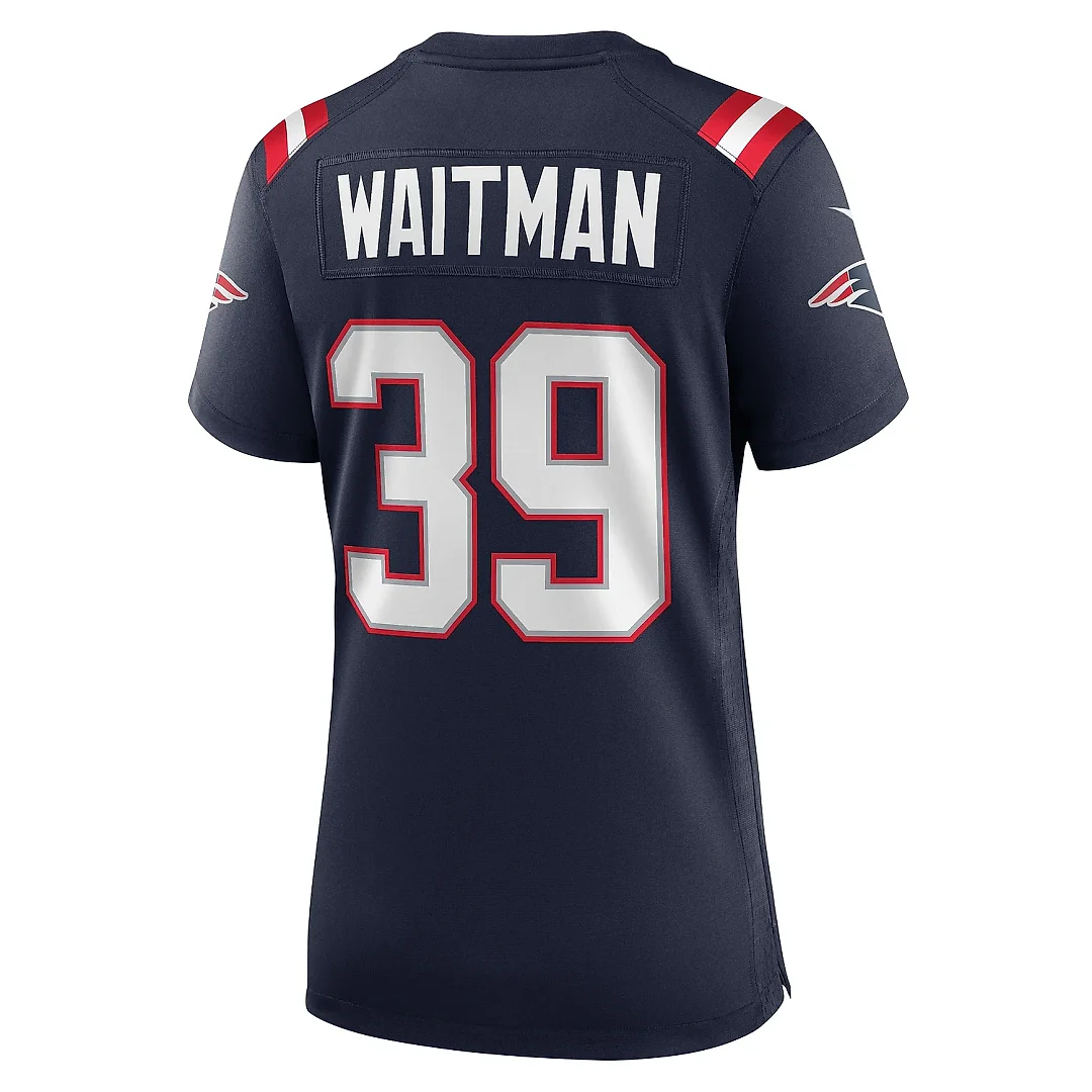 Zennovawear Women's New England Patriots Corliss Waitman Navy Team Game Jersey