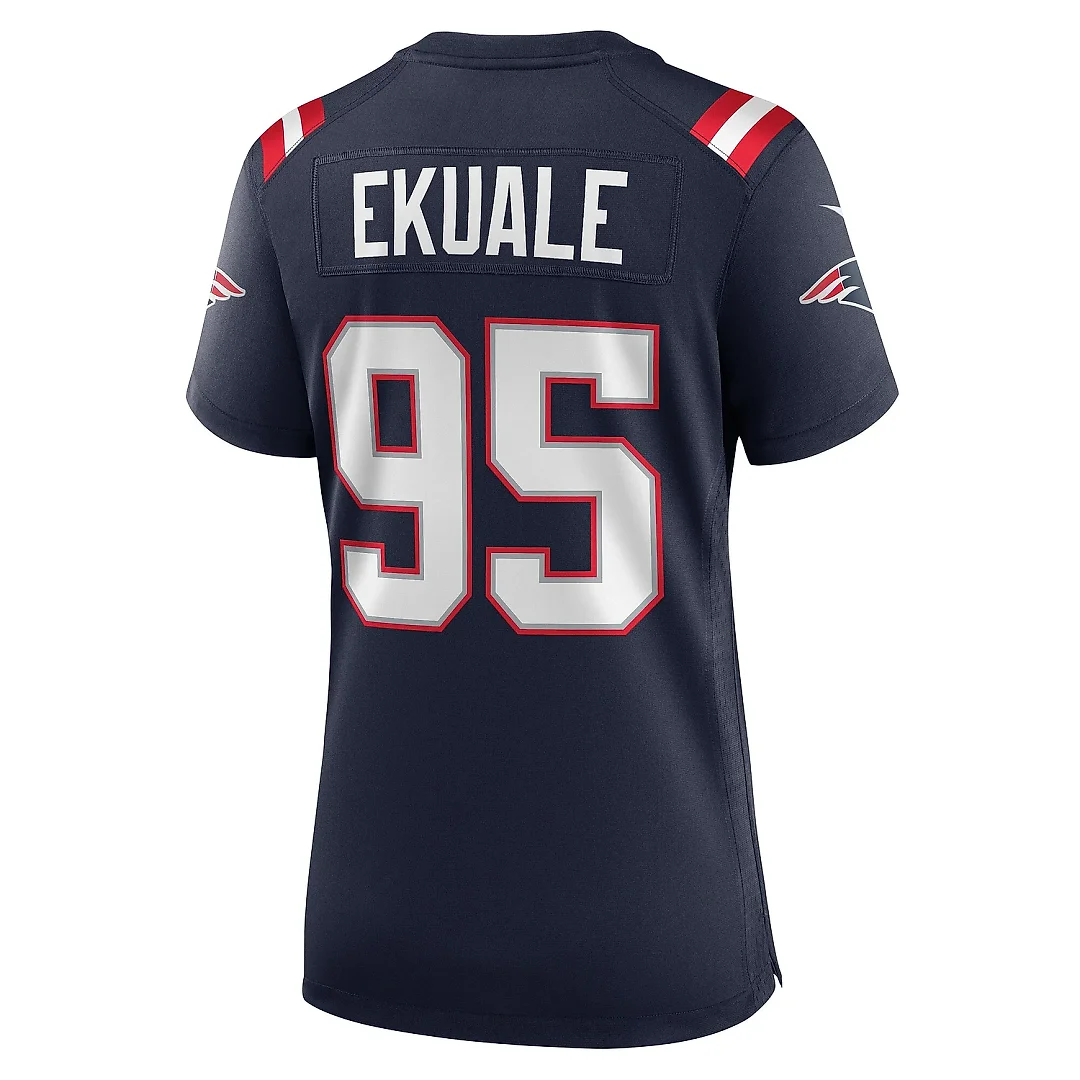 Zennovawear Women's New England Patriots Daniel Ekuale Navy Game Player Jersey
