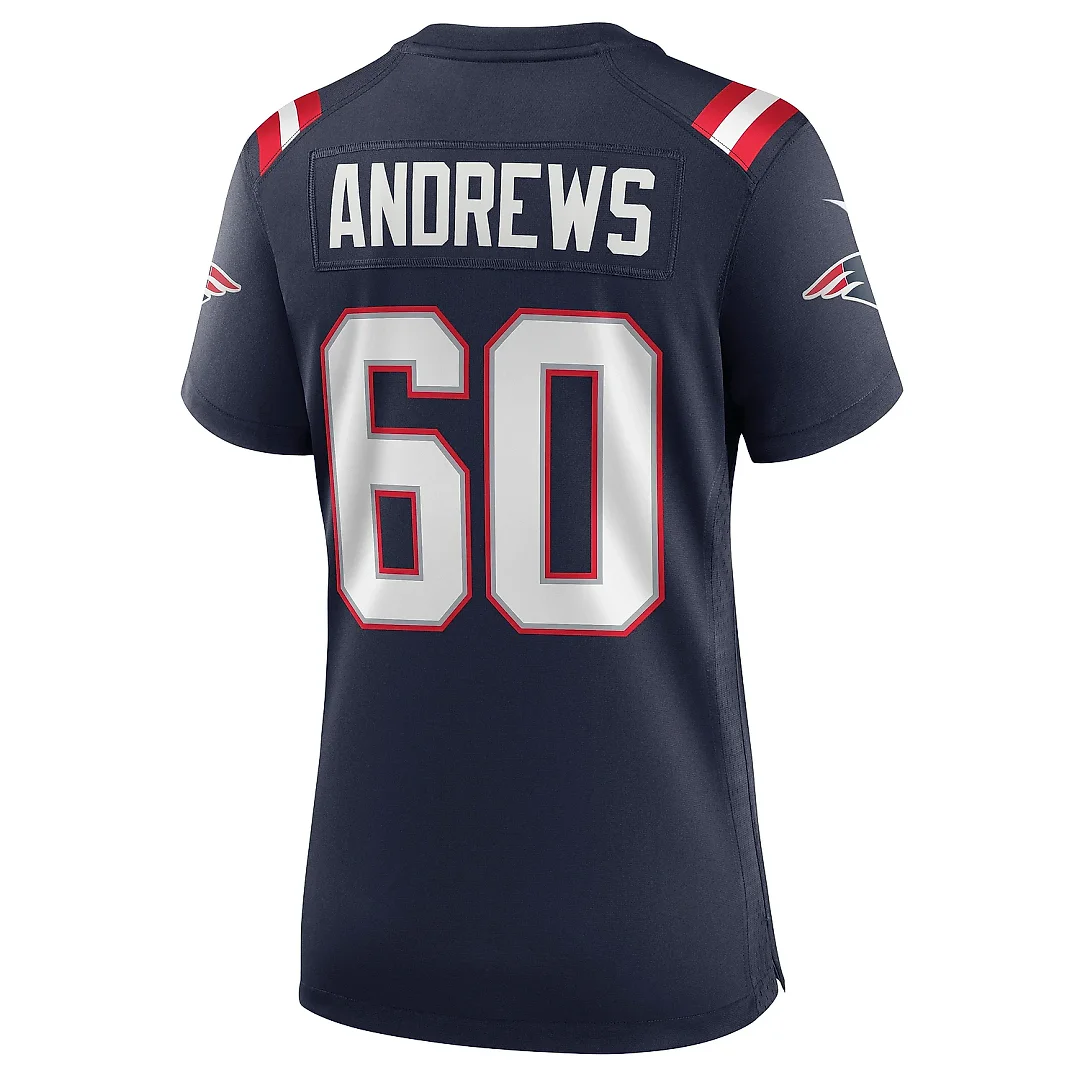 Zennovawear Women's New England Patriots David Andrews Navy Game Jersey