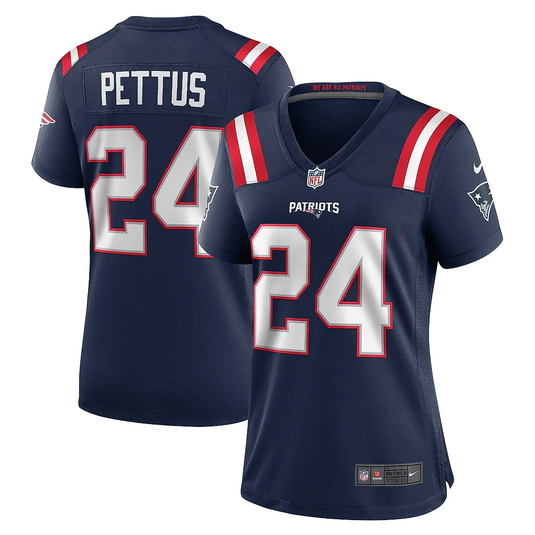 Zennovawear Women's New England Patriots Dell Pettus Navy Game Jersey
