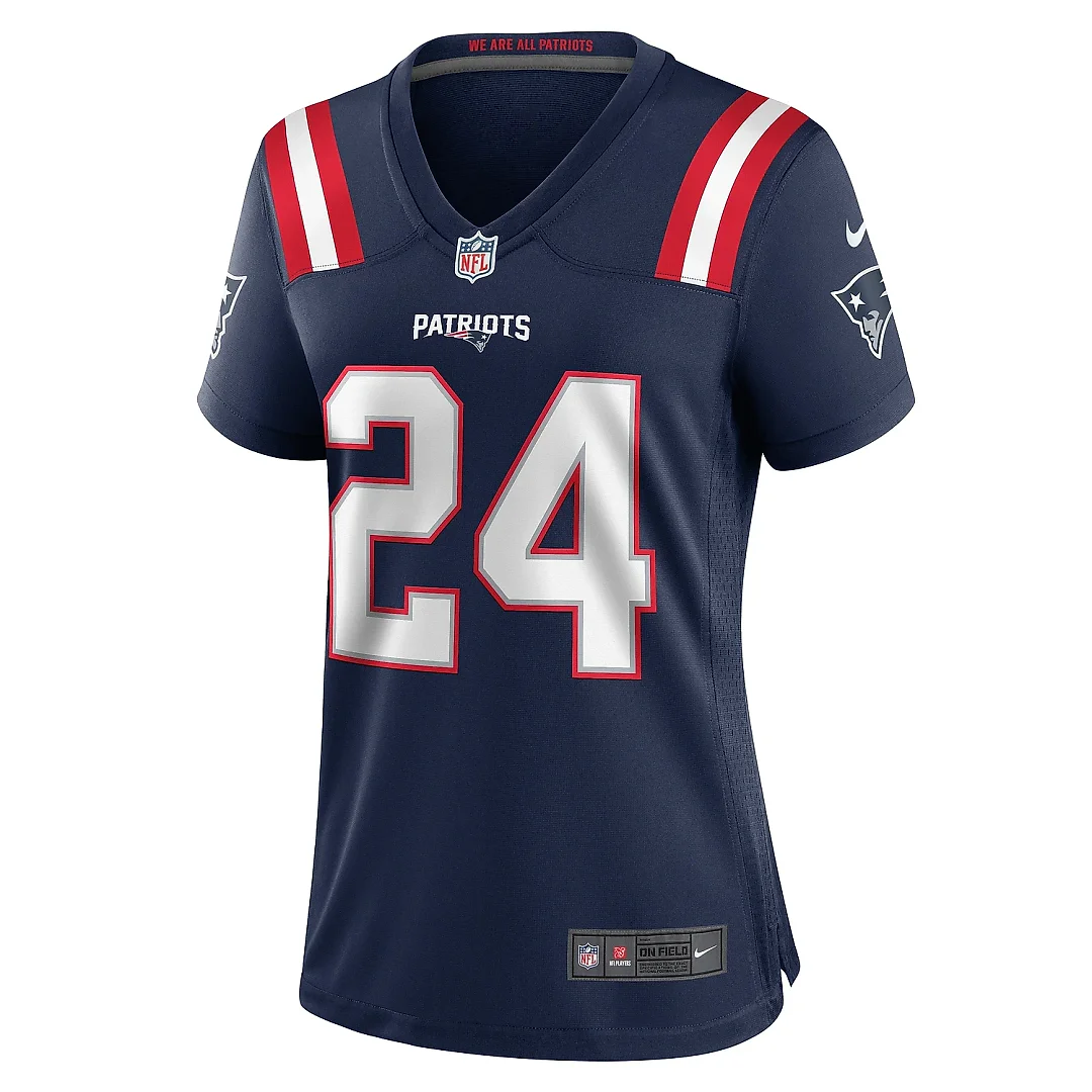 Zennovawear Women's New England Patriots Dell Pettus Navy Game Jersey