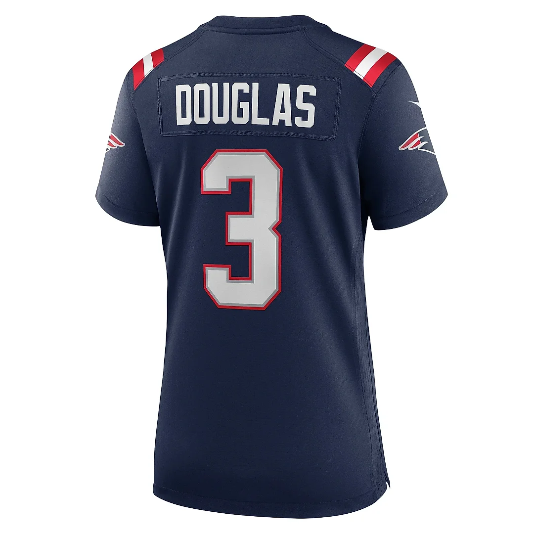 Zennovawear Women's New England Patriots Demario Douglas Navy Game Jersey