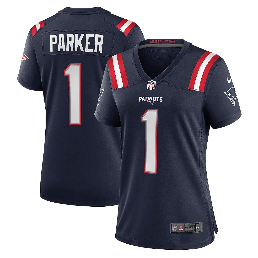 Zennovawear Women's New England Patriots DeVante Parker Navy Game Jersey