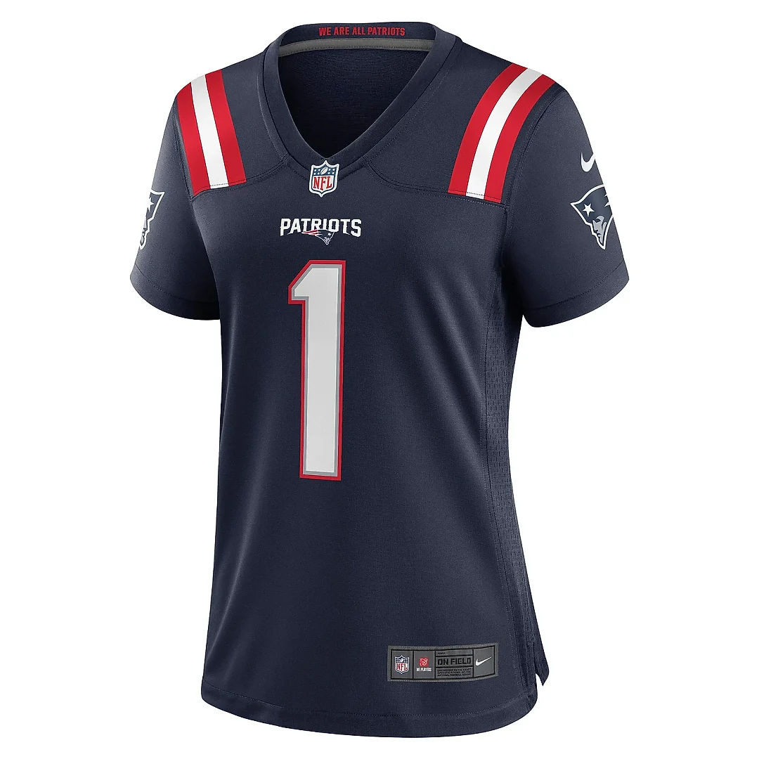 Zennovawear Women's New England Patriots DeVante Parker Navy Game Jersey