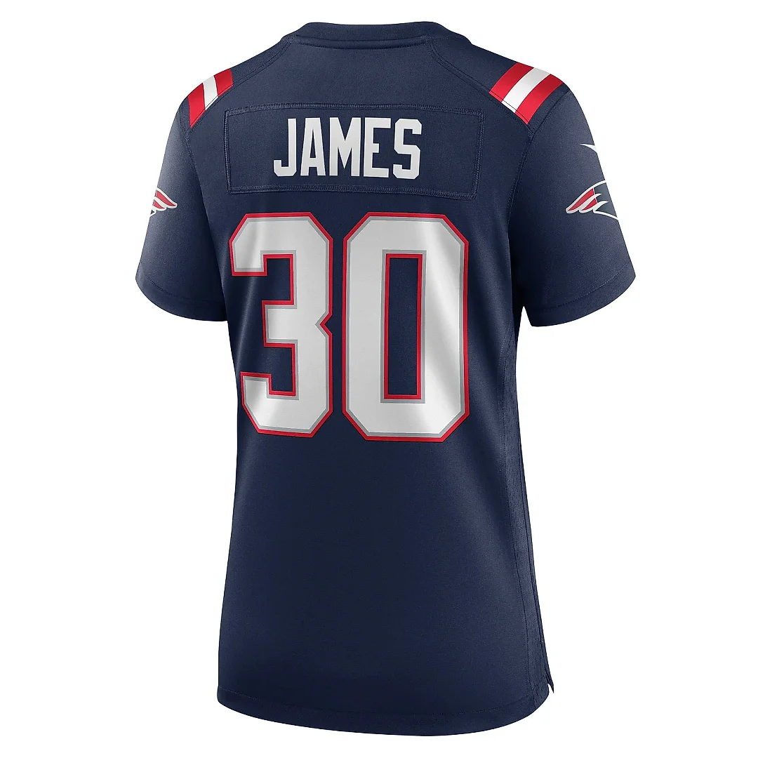 Zennovawear Women's New England Patriots D.J. James Navy Team Game Jersey