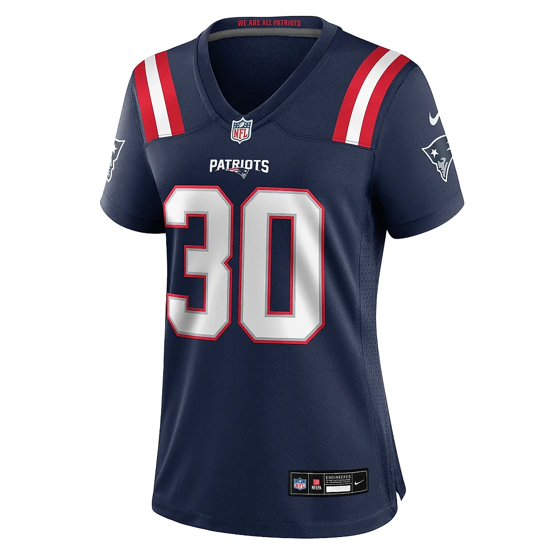 Zennovawear Women's New England Patriots D.J. James Navy Team Game Jersey