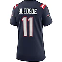 Zennovawear Women's New England Patriots Drew Bledsoe Navy Game Retired Player Jersey