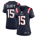 Zennovawear Women's New England Patriots Ezekiel Elliott Navy Game Player Jersey