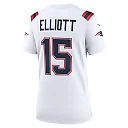 Zennovawear Women's New England Patriots Ezekiel Elliott White Game Player Jersey