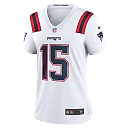Zennovawear Women's New England Patriots Ezekiel Elliott White Game Player Jersey