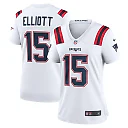Zennovawear Women's New England Patriots Ezekiel Elliott White Game Player Jersey