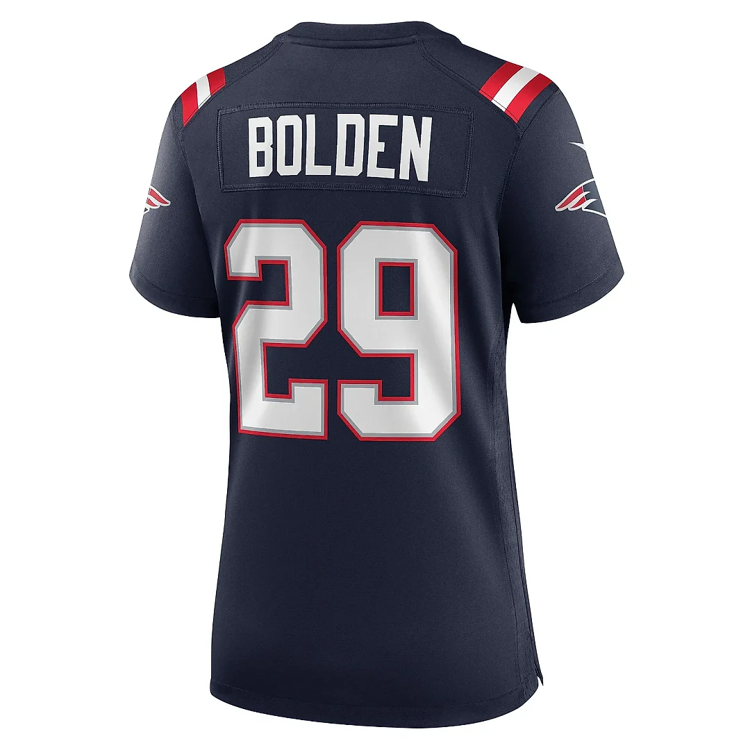Zennovawear Women's New England Patriots Isaiah Bolden Navy Team Game Jersey