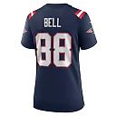 Zennovawear Women's New England Patriots Jaheim Bell Navy Game Jersey