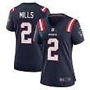 Zennovawear Women's New England Patriots Jalen Mills Navy Game Player Jersey