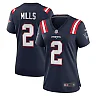 Zennovawear Women's New England Patriots Jalen Mills Navy Game Player Jersey