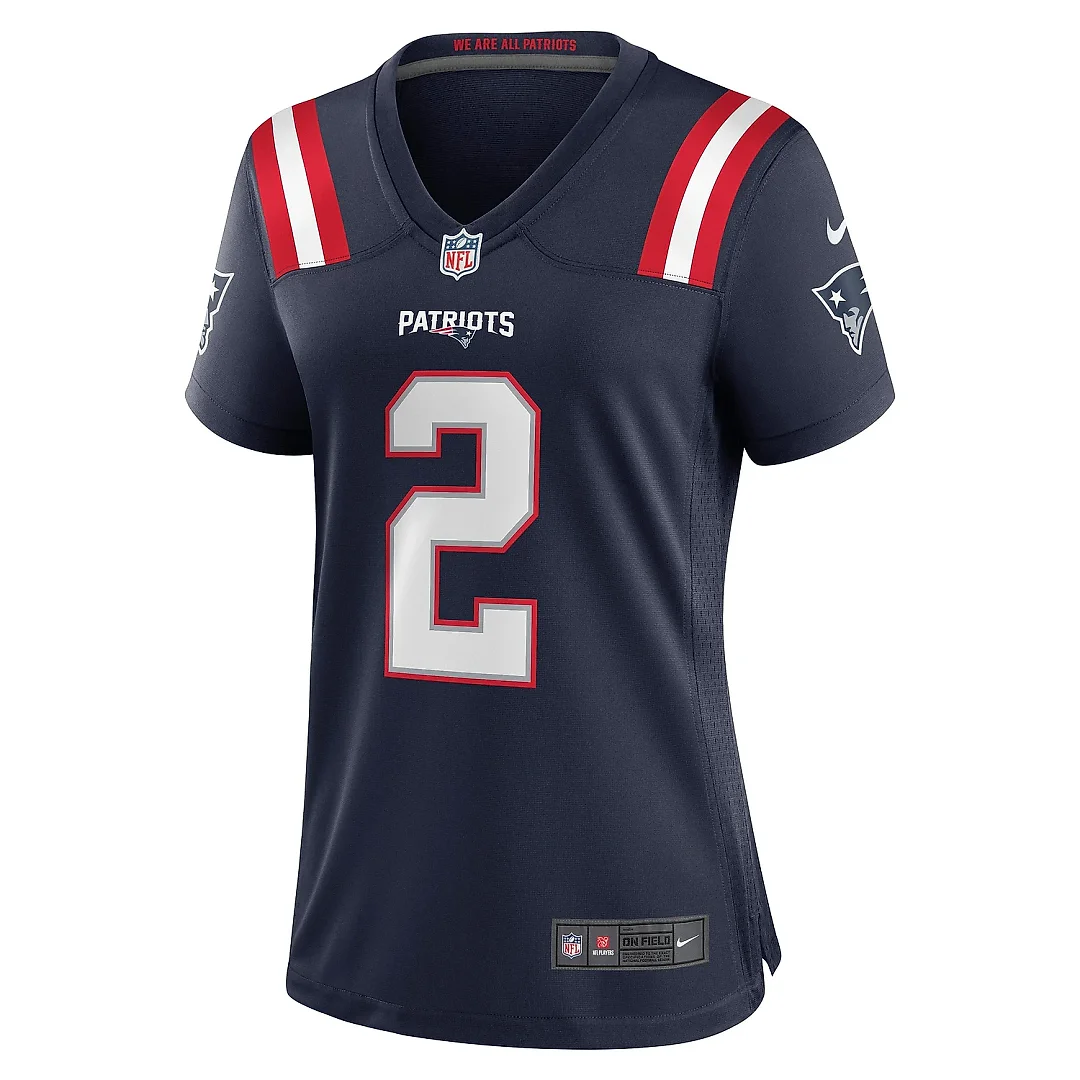 Zennovawear Women's New England Patriots Jalen Mills Navy Game Player Jersey