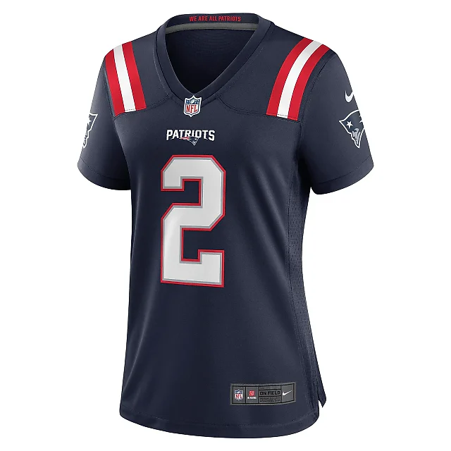 Zennovawear Women's New England Patriots Jalen Mills Navy Game Player Jersey