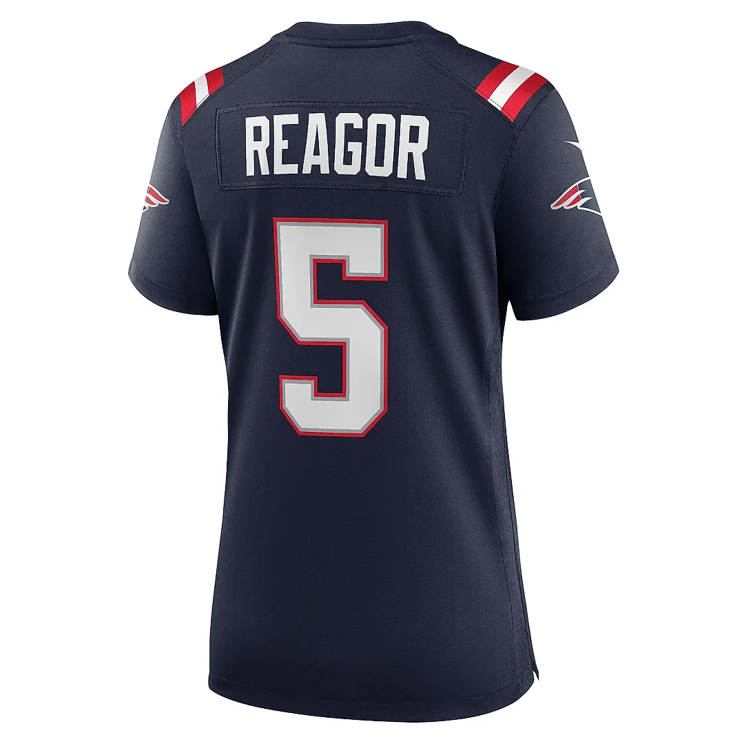 Zennovawear Women's New England Patriots Jalen Reagor Navy Team Game Jersey