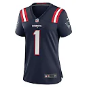 Zennovawear Women's New England Patriots Ja'Lynn Polk Navy Team Game Jersey