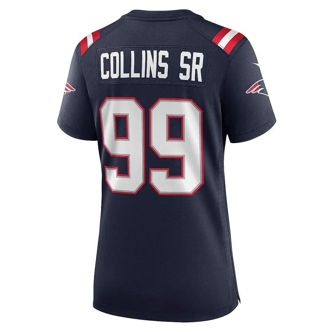 Zennovawear Women's New England Patriots Jamie Collins Sr. Navy Home Game Player Jersey