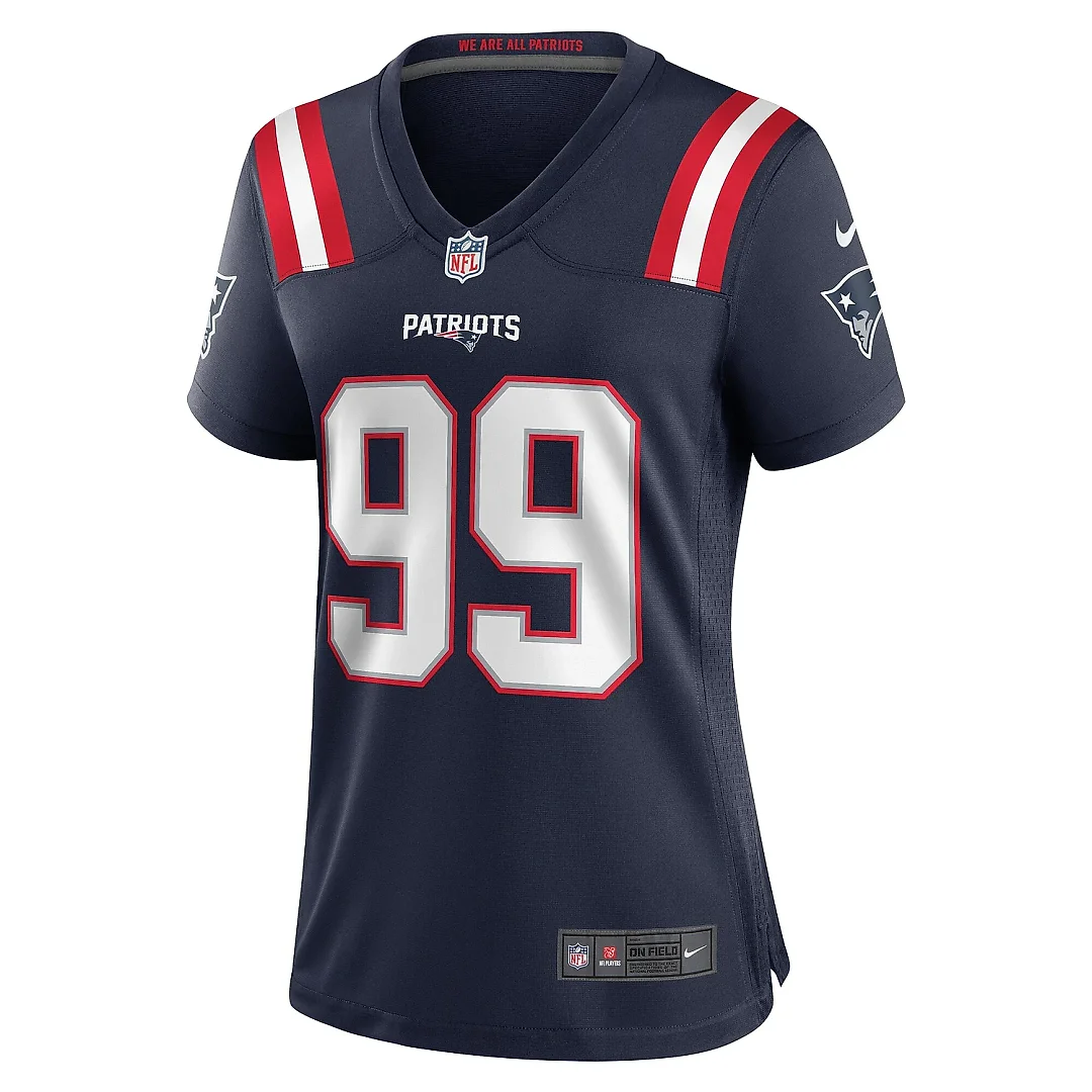 Zennovawear Women's New England Patriots Jamie Collins Sr. Navy Home Game Player Jersey