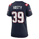 Zennovawear Women's New England Patriots Jamycal Hasty Navy Team Game Jersey