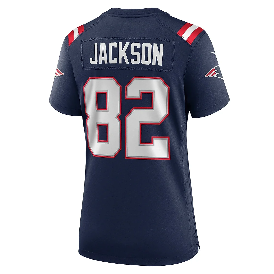 Zennovawear Women's New England Patriots JaQuae Jackson Navy Game Jersey