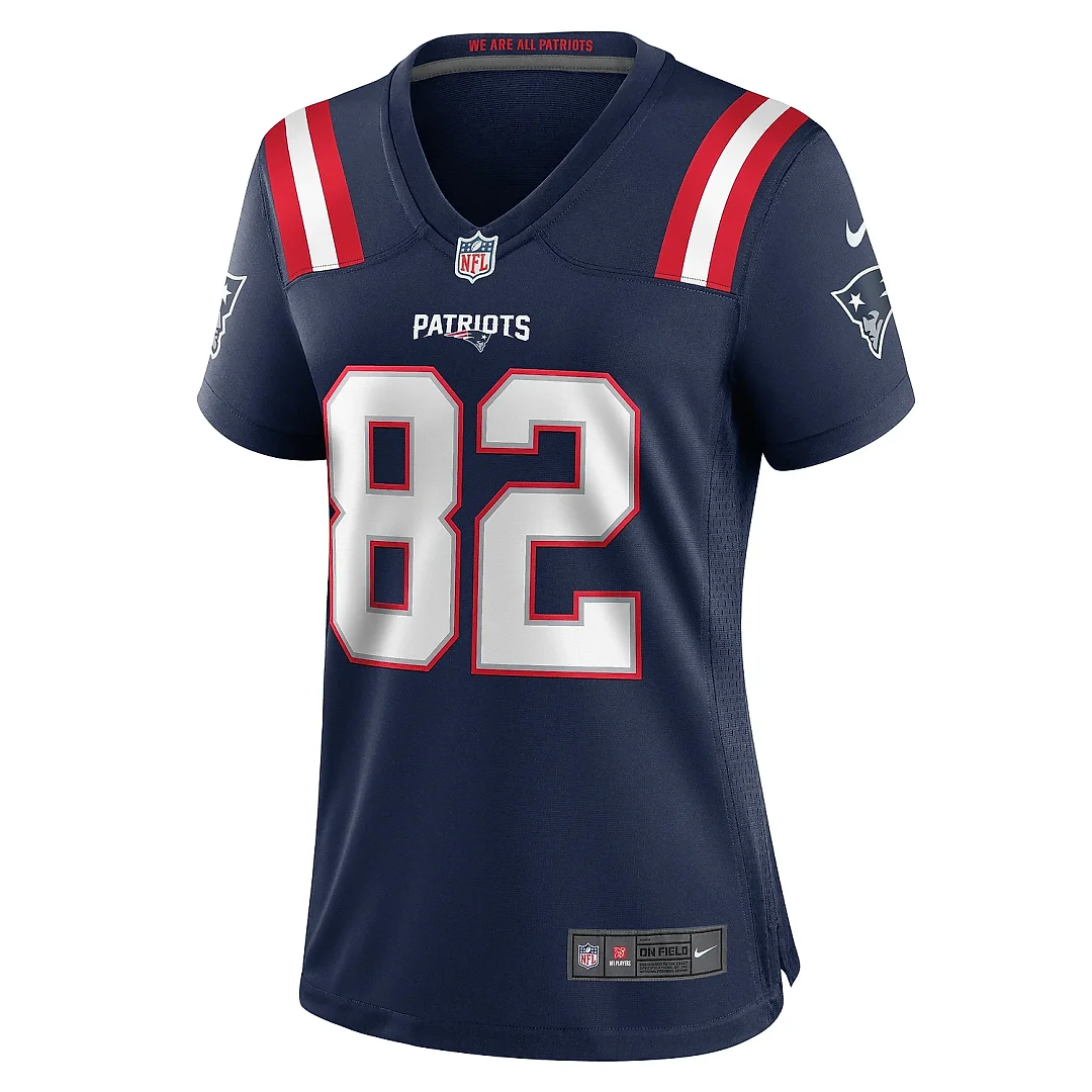 Zennovawear Women's New England Patriots JaQuae Jackson Navy Game Jersey