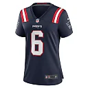 Zennovawear Women's New England Patriots Javon Baker Navy Team Game Jersey
