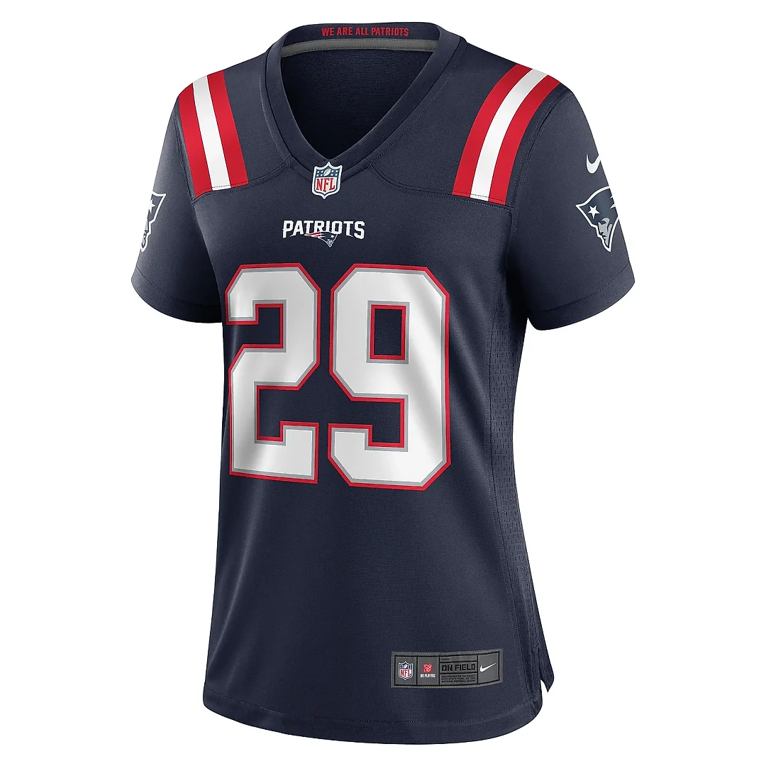 Zennovawear Women's New England Patriots JC Jackson Navy Game Jersey