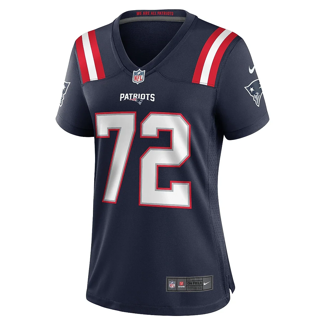 Zennovawear Women's New England Patriots Jeremiah Pharms Jr. Navy Game Player Jersey