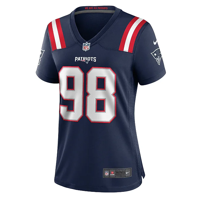 Zennovawear Women's New England Patriots Jeremiah Pharms Jr. Navy Game Jersey