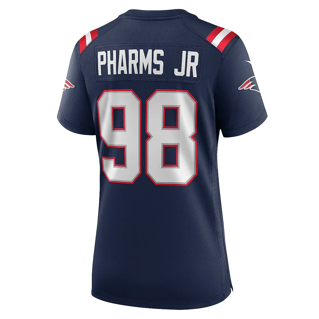 Zennovawear Women's New England Patriots Jeremiah Pharms Jr. Navy Game Jersey