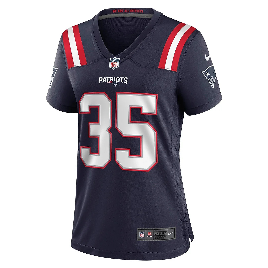 Zennovawear Women's New England Patriots Jim Nance Navy Retired Player Jersey