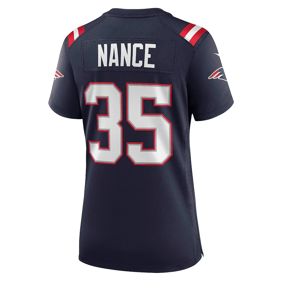Zennovawear Women's New England Patriots Jim Nance Navy Retired Player Jersey
