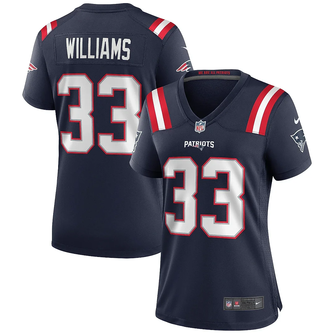 Zennovawear Women's New England Patriots Joejuan Williams Navy Game Jersey