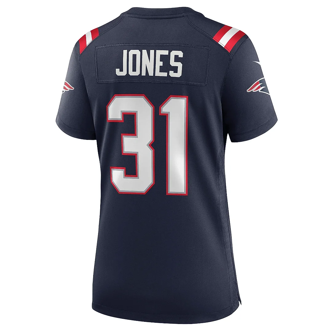 Zennovawear Women's New England Patriots Jonathan Jones Navy Game Jersey