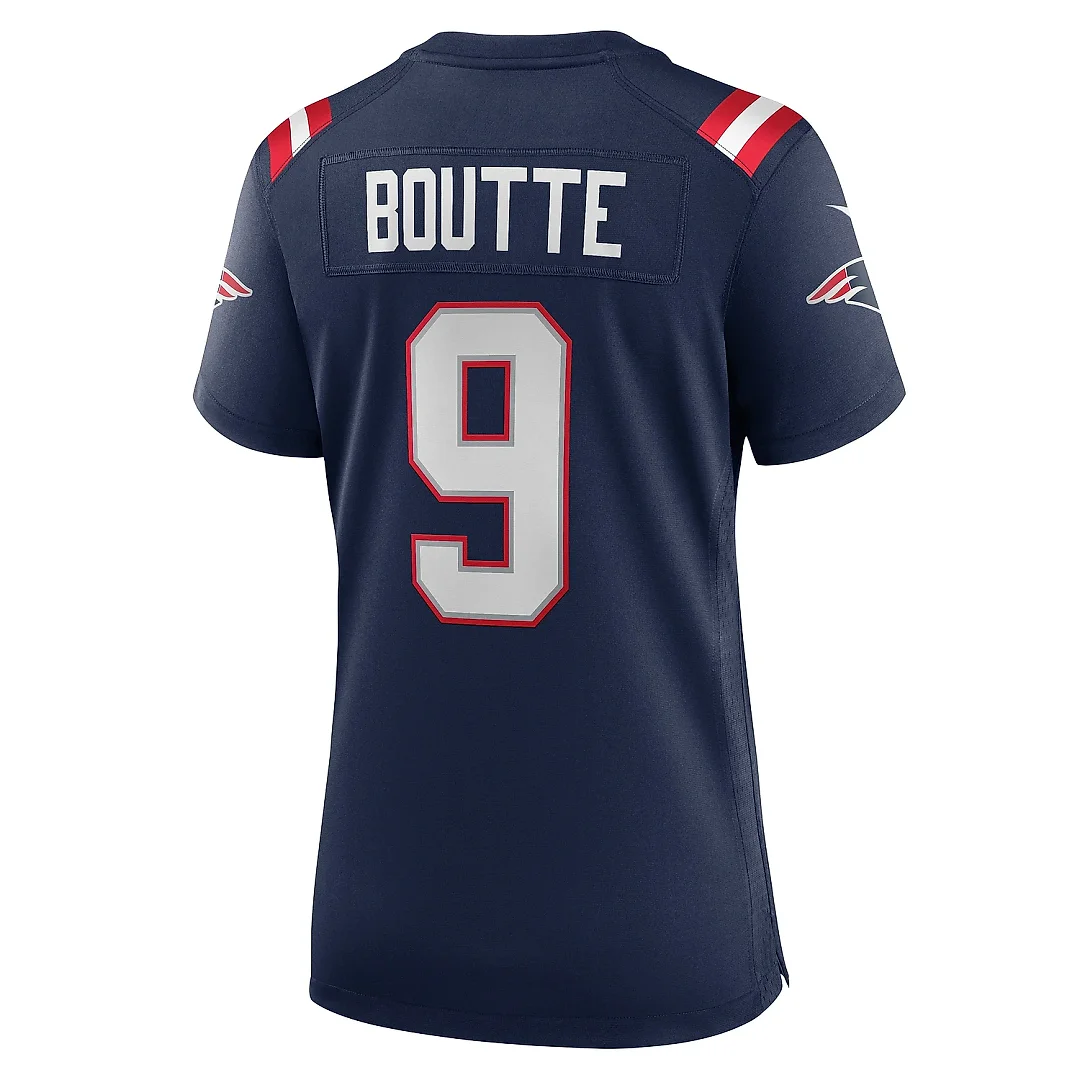 Zennovawear Women's New England Patriots Kayshon Boutte Navy Game Jersey