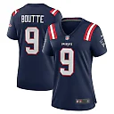 Zennovawear Women's New England Patriots Kayshon Boutte Navy Game Jersey