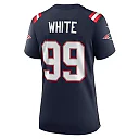 Zennovawear Women's New England Patriots Keion White Navy Team Game Jersey