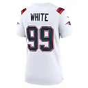 Zennovawear Women's New England Patriots Keion White White Game Jersey